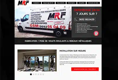 Création de site internet Réunion - Pose de rideaux métalliques
