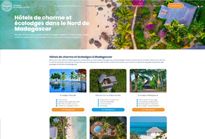 Exemple de création site internet agence de voyage – Lesziliens